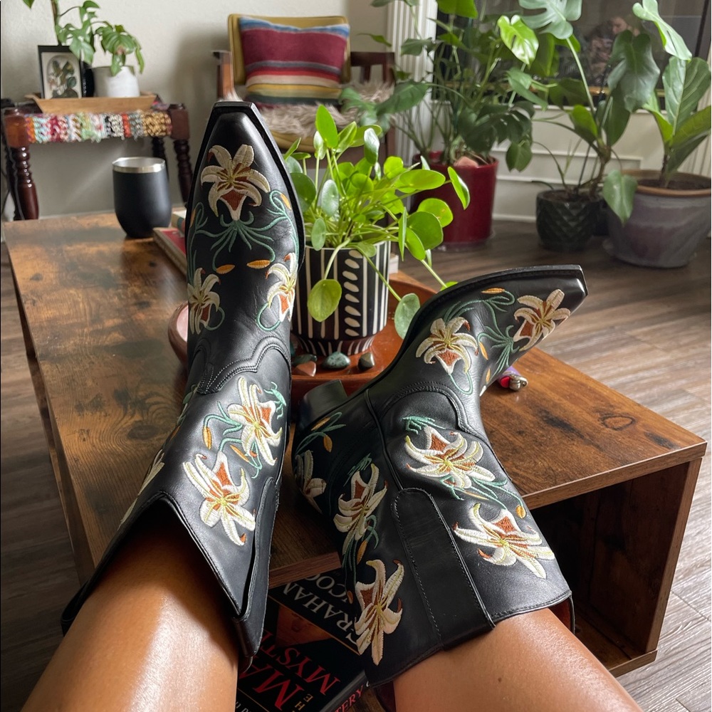 Floral cowboy boots